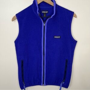 Patagonia Fleece Vest Vintage Blue Women's Size Medium Outerwear Layering 90s